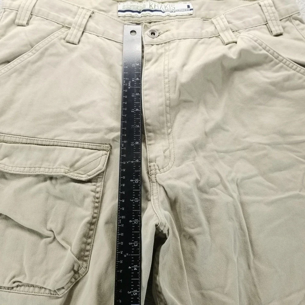 Silvertab Pants Mens 36x30‎ Khakis Cargo Relaxed Workwear Canvas Paratrooper